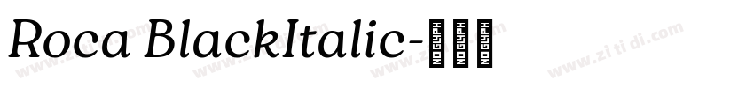 Roca BlackItalic字体转换